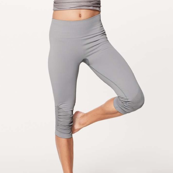 lululemon athletica Pants - Lululemon Awakening Crop *Taryn Toomey Collection 17" Ice Grey